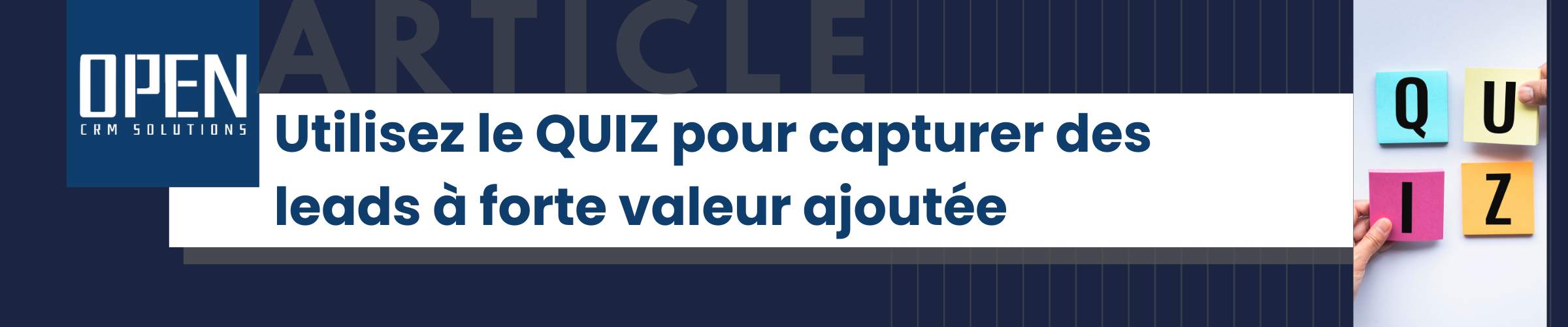 Quizz pour prospection