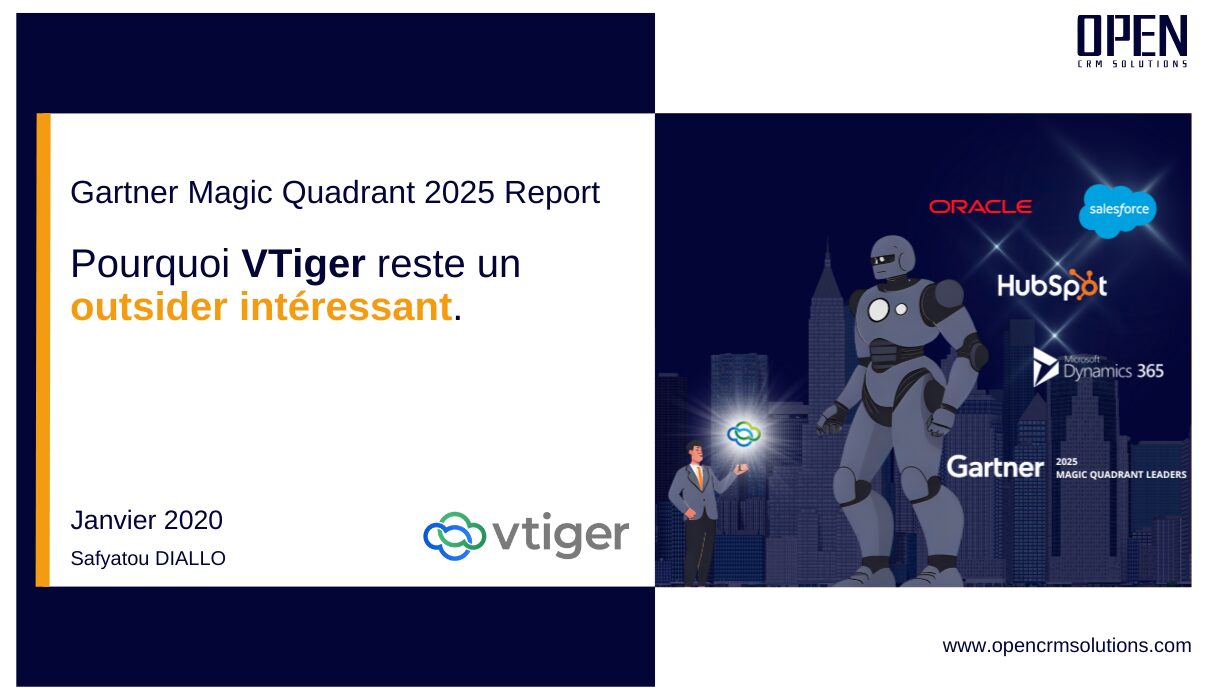 Illustration David vs Goliath : VTiger face aux CRM Leaders dans le Magic Quadrant Gartner 2025