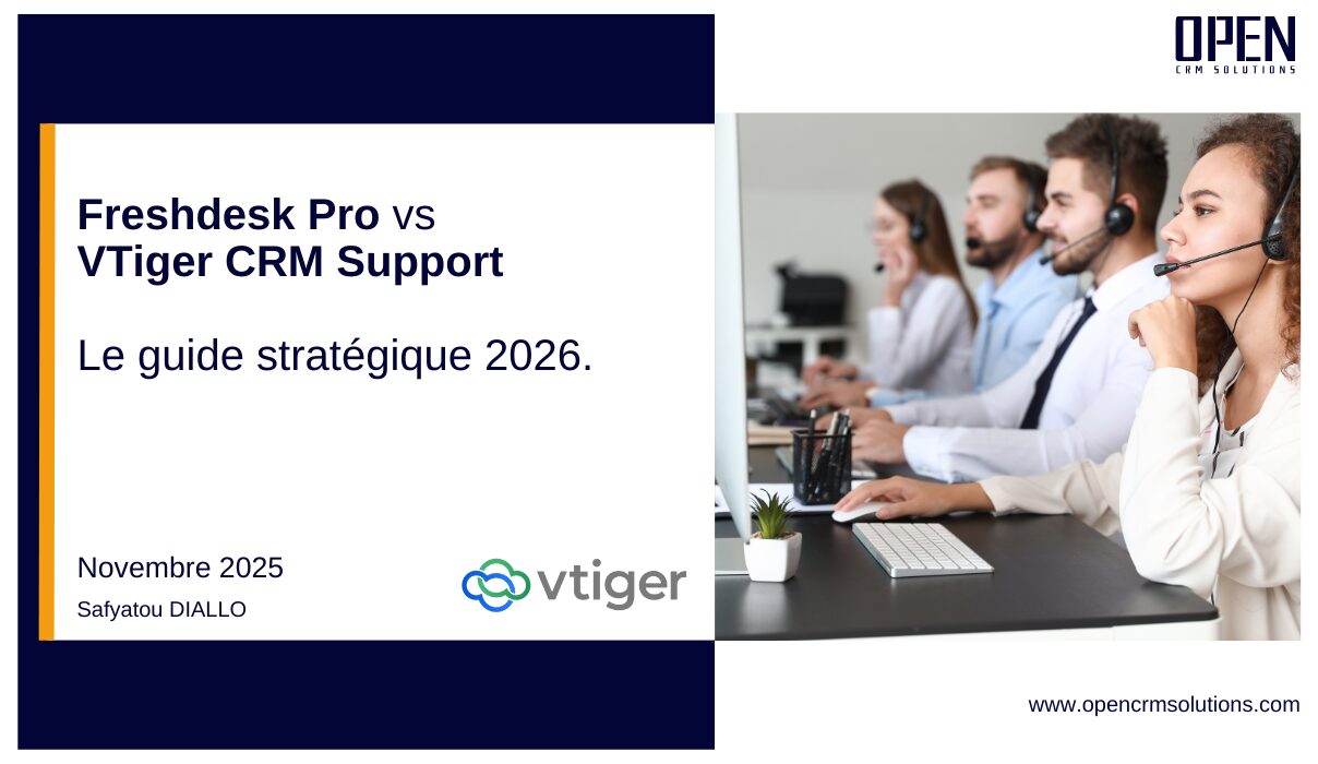 Comparatif Freshdesk Pro vs VTiger CRM Support avec portail client 360 et analyse ROI